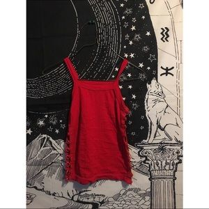 red top with sides open